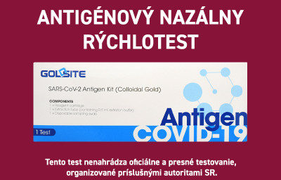 NOVINKA - ANTIGÉNOVÝ NAZÁLNY RÝCHLOTEST GOLDSITE SARS-COV-2